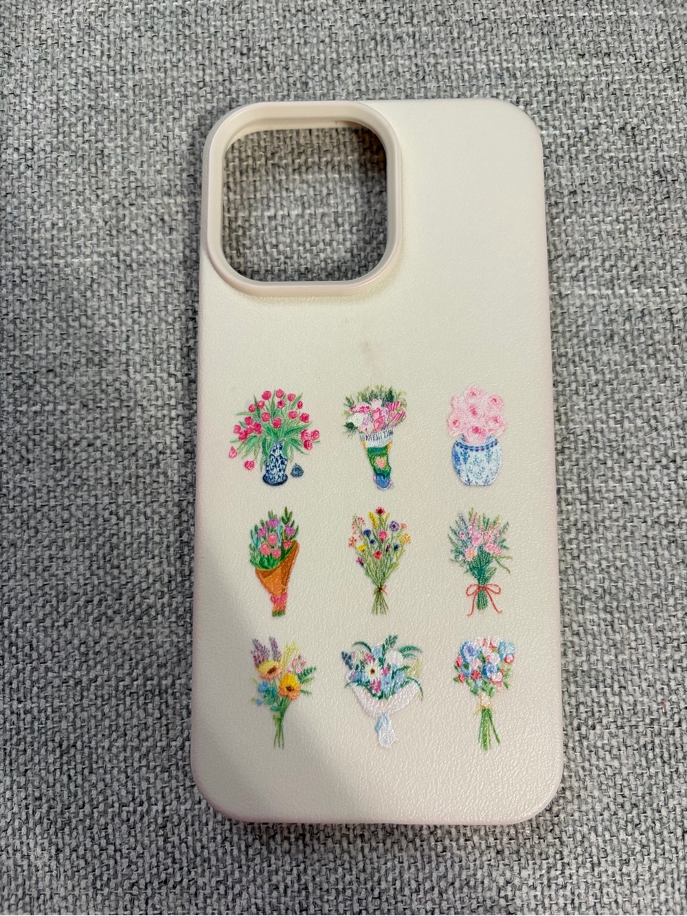 Cream Floral Bouquet iPhone Case - Unbranded